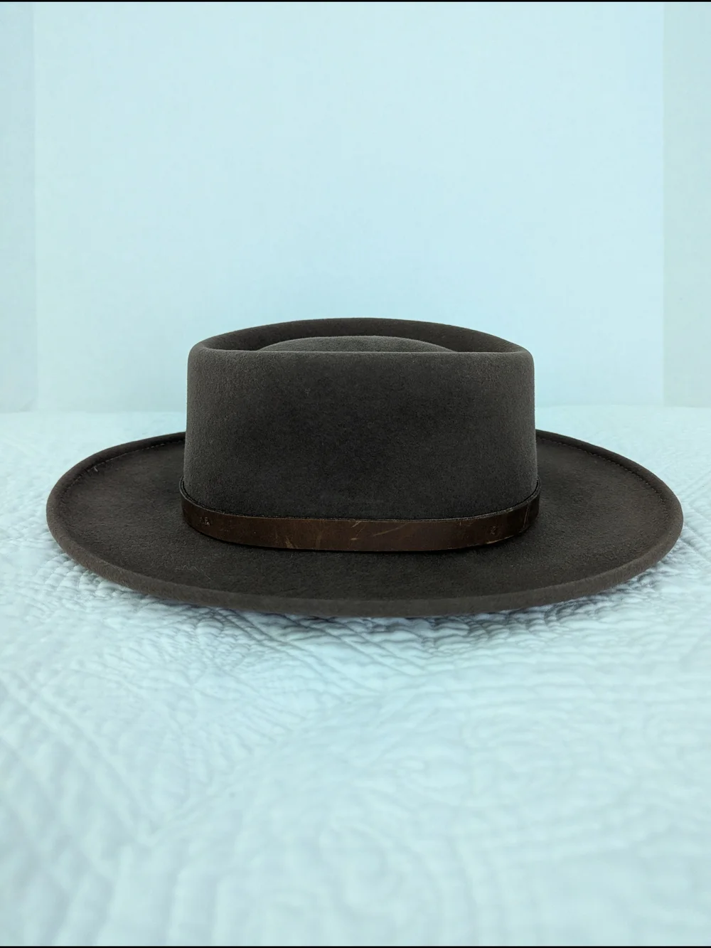 Bailey Men's Dark Brown Felt Western Outback Hat with Leather Band, New